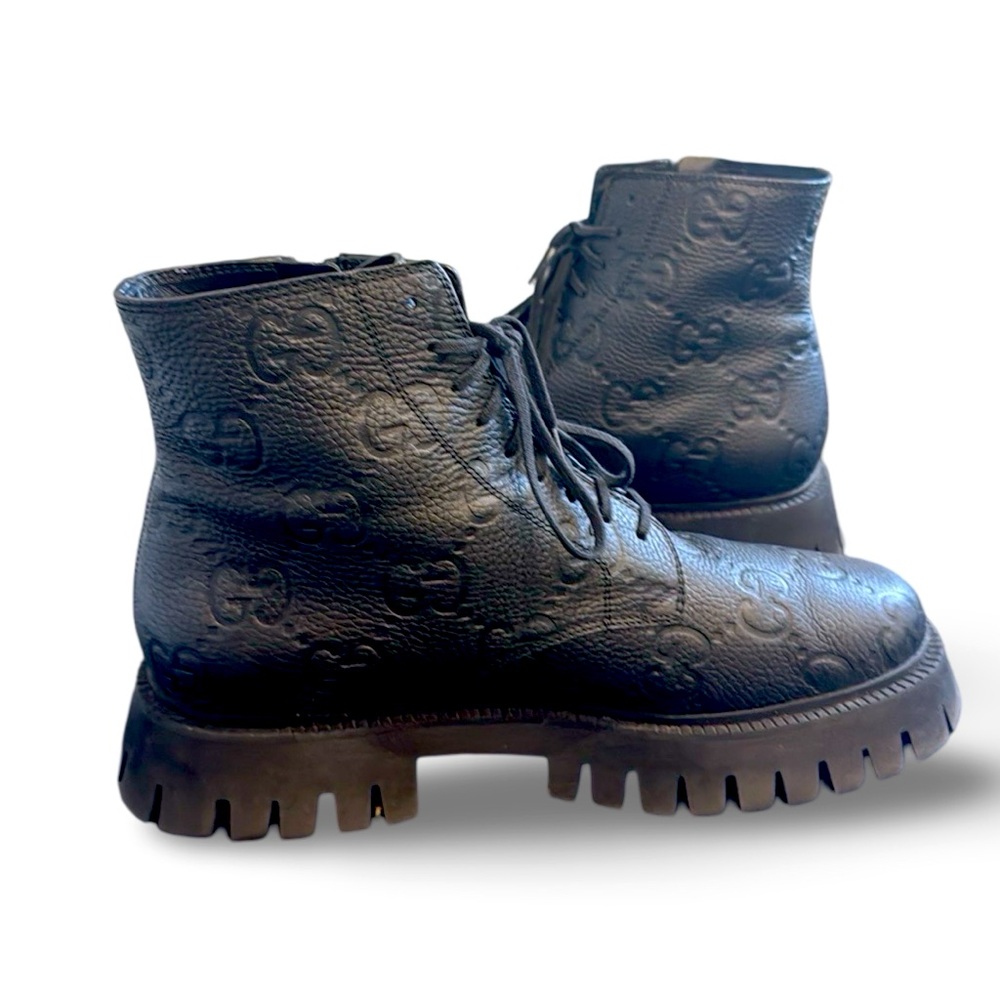 Gucci GG Supreme Leather Boots